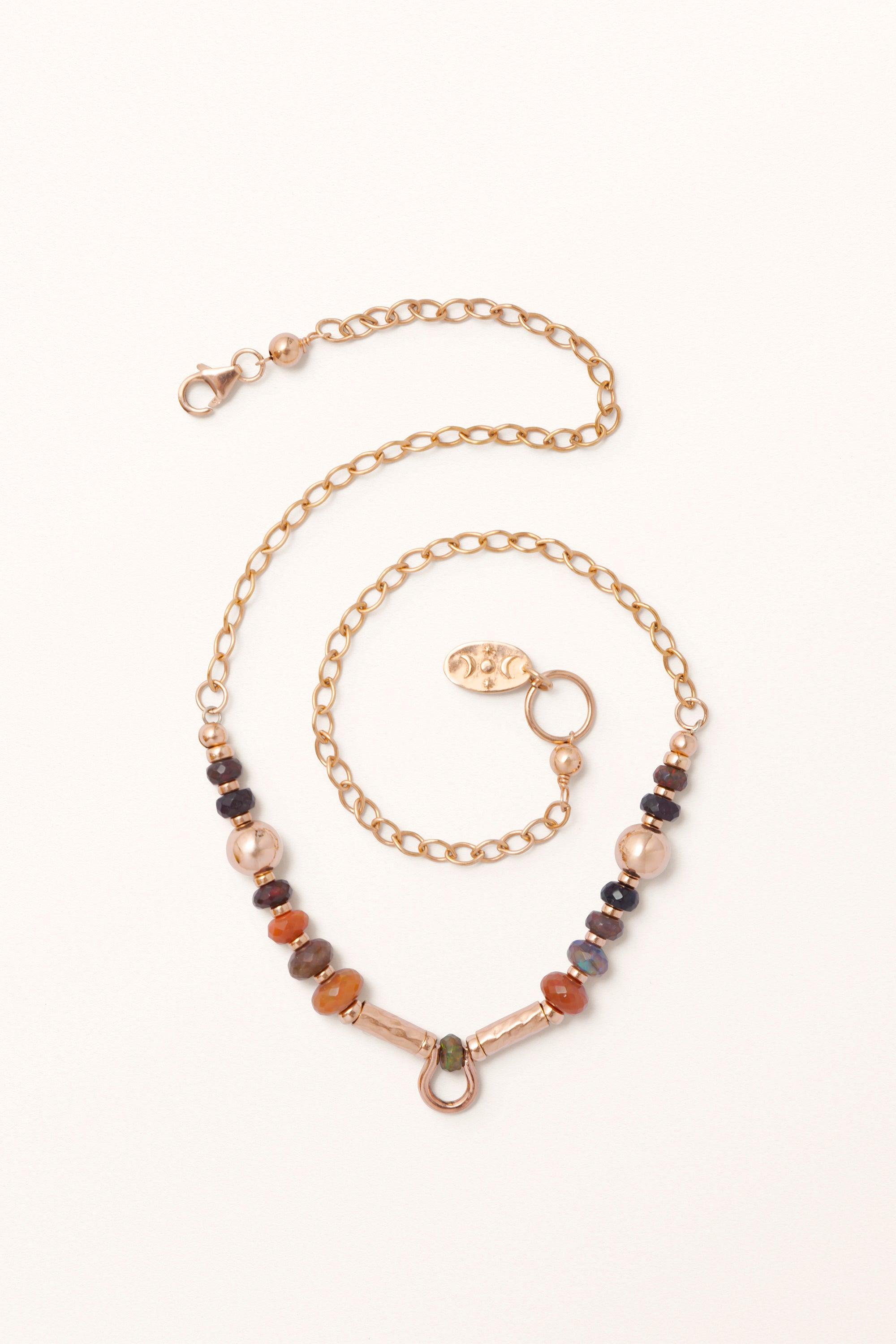 Black Opal Shadow Dance Necklace | Egyptian Broad Collar for Ritual Empowerment - Melana | Jewels for the Journey