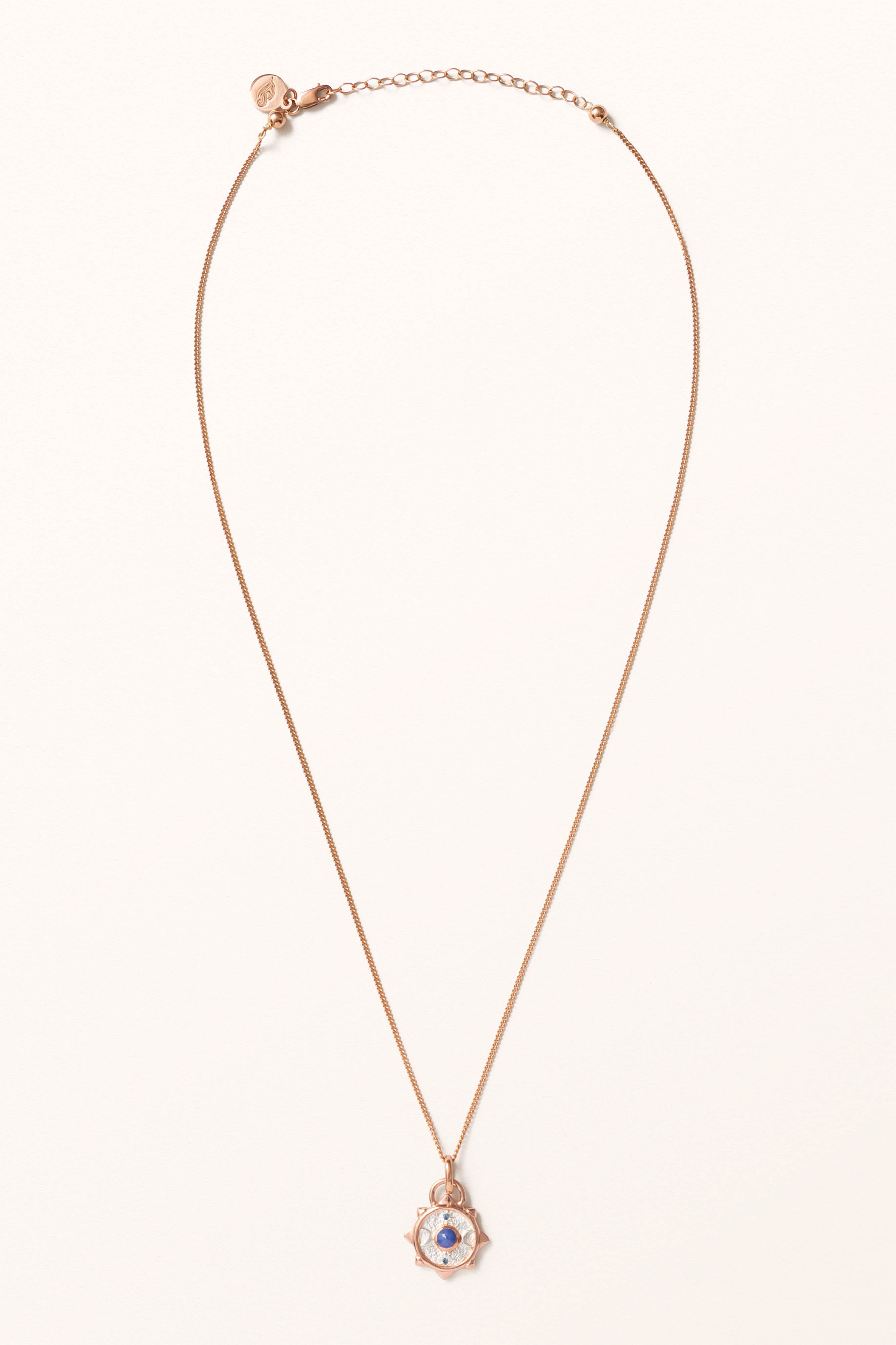 SS24 Nº 007 — Mini Nature’s Timepiece | Grandidierite Compass Coin Necklace