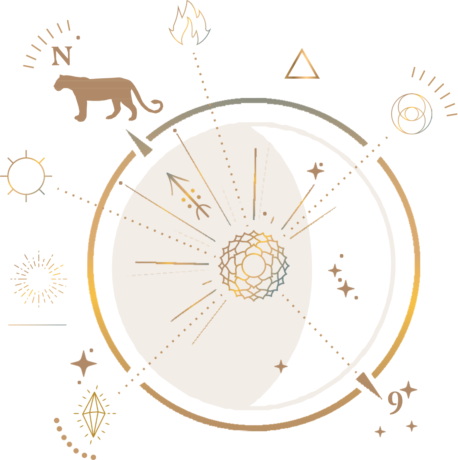 Lioness sigil representing power and feminine strength.