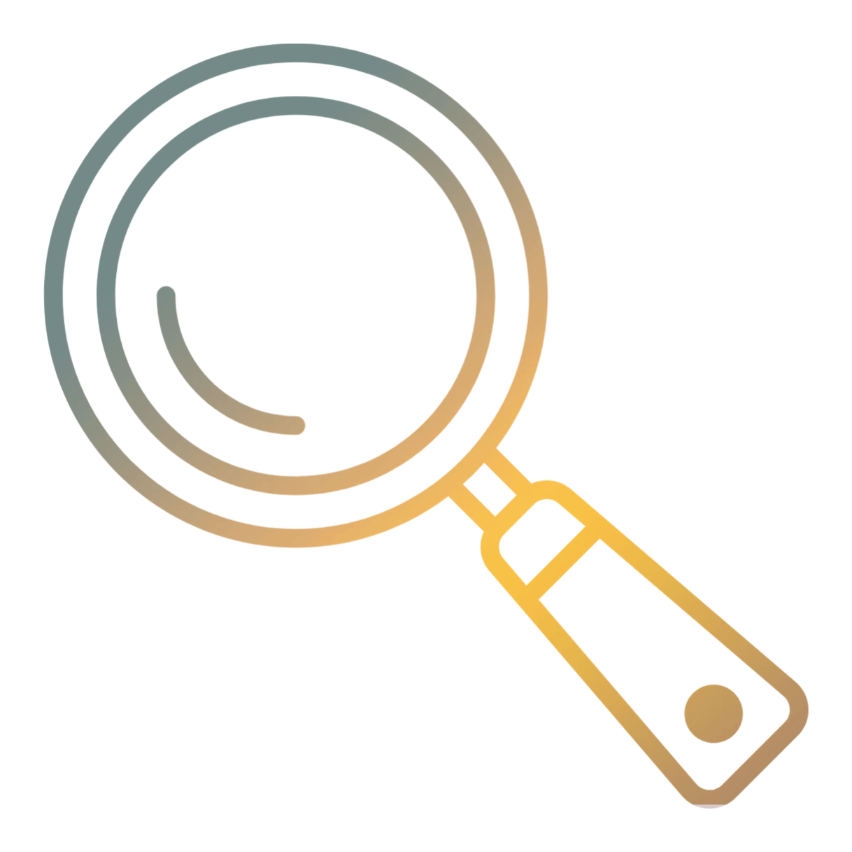 Magnifying glass icon representing clarity and focus.