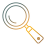 Magnifying glass icon representing clarity and focus.