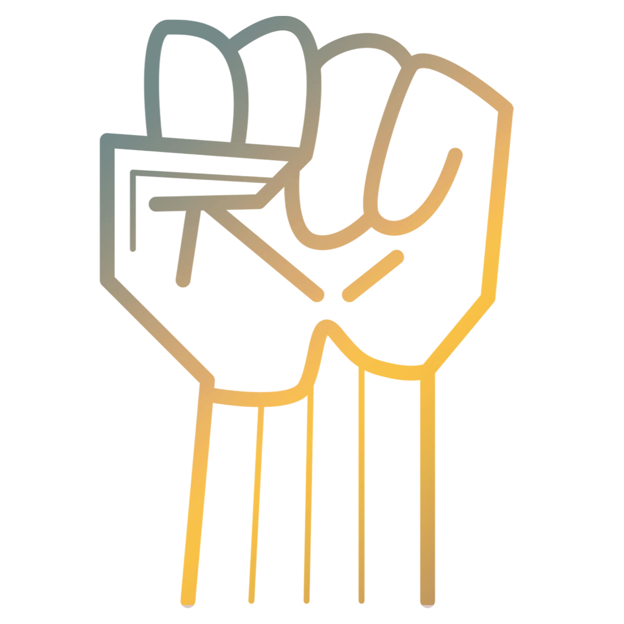 Power fist representing strength, empowerment, and bold identity