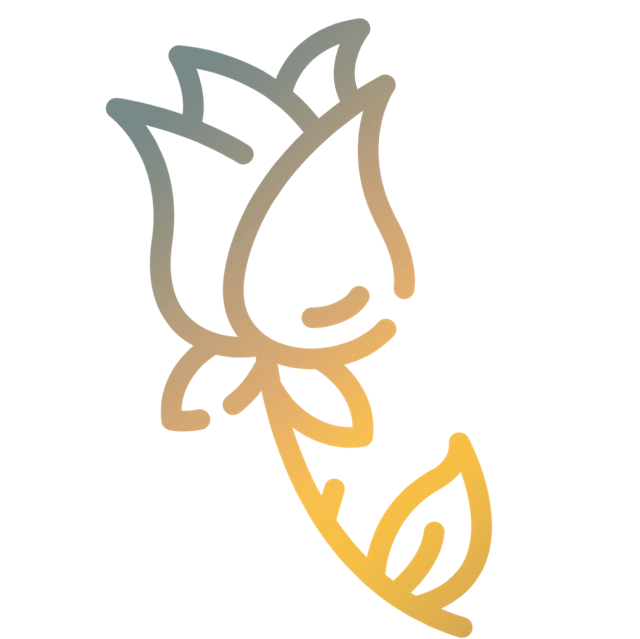 Melana Rose Beauty icon logo representing elegance and femininity