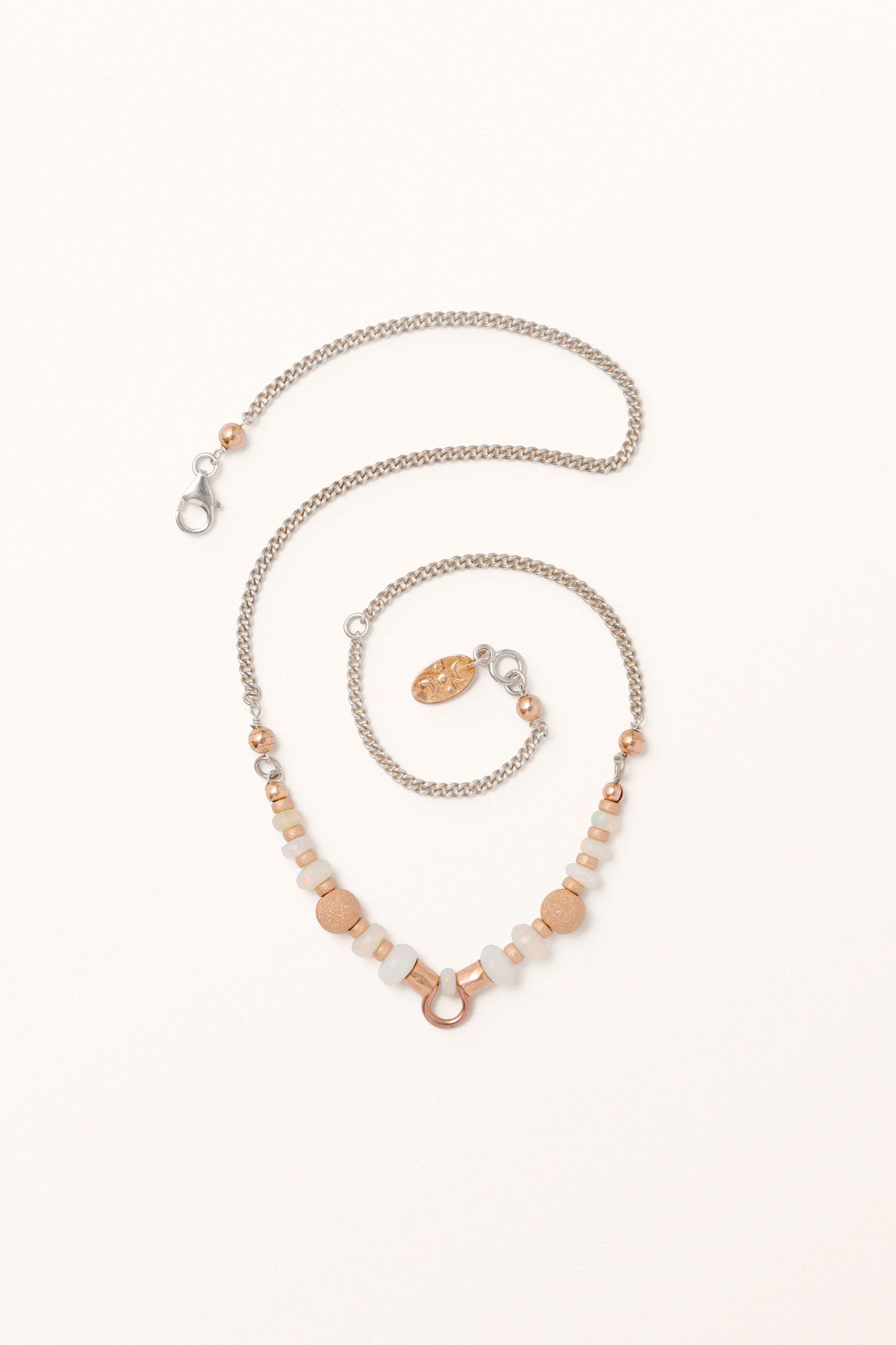 Magic In-between Necklace • White Opal Egyptian Broad Collar - Melana | Jewels for the Journey