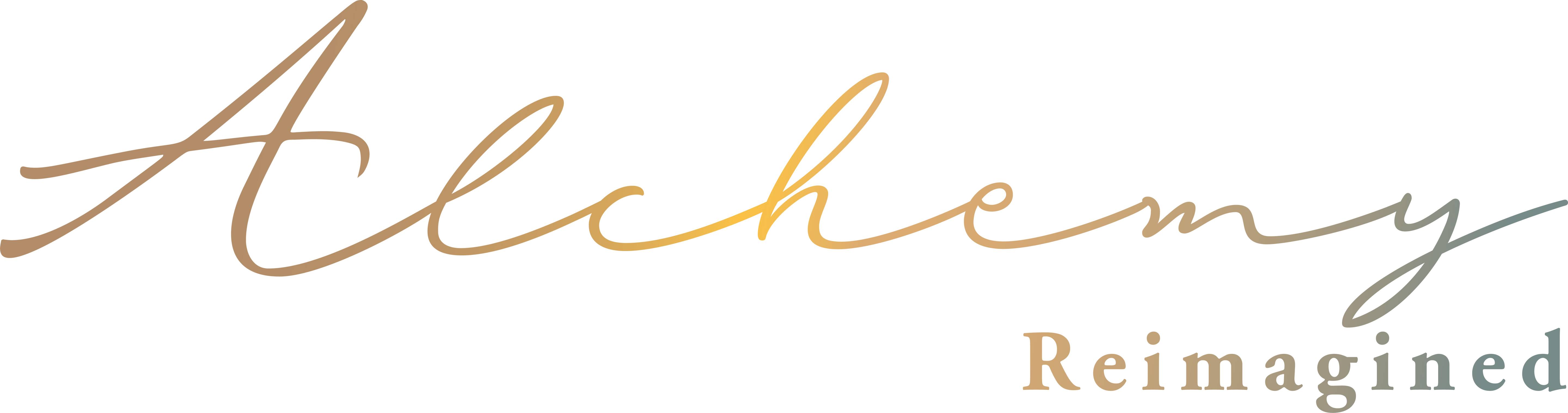 “Alchemy Reimagined” graphic reflecting transformation and design