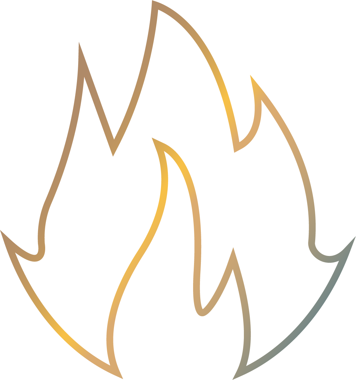 Fire gradient representing passion, transformation, and inner power
