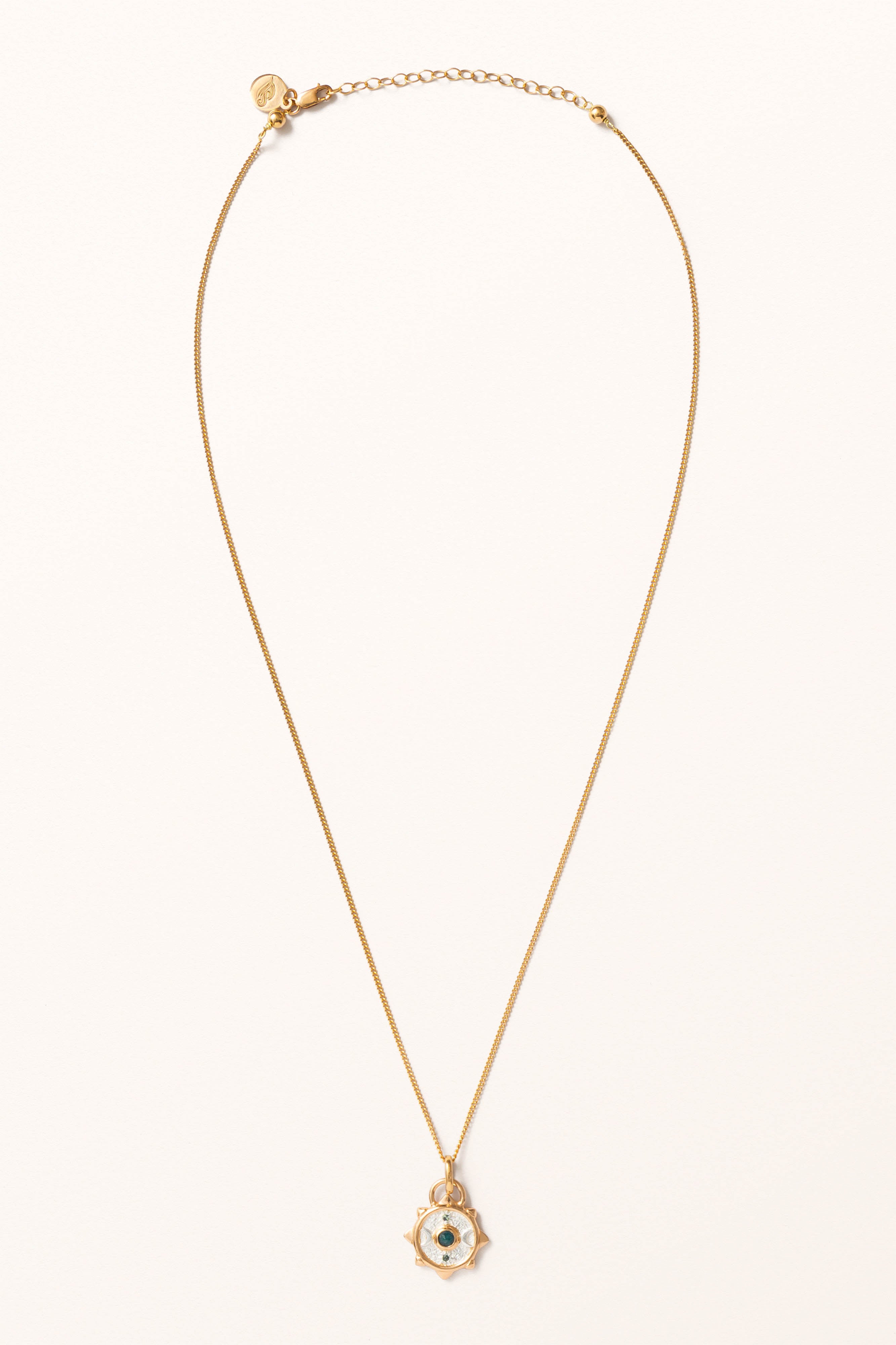 SS24 Nº 007 —— Nature’s Origin | Grandidierite Compass Coin · Necklace
