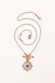 LTDE24 Nº 036 — Nature’s Timepiece | Ruby & Pink Sapphire Compass Coin · Necklace