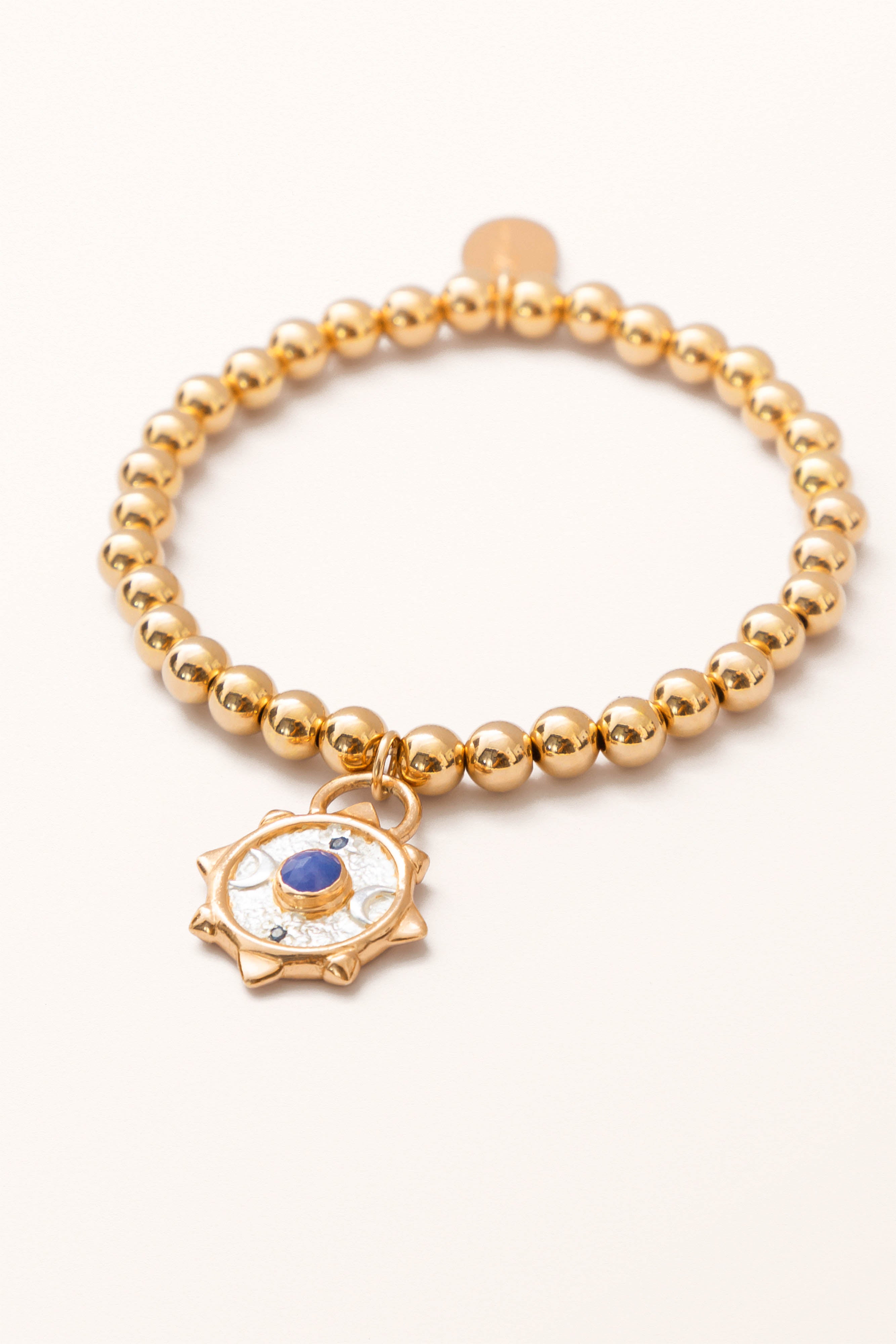 SS24 Nº 015 — Nature's Origin | Tanzanite Compass Coin · Beaded Bracelet