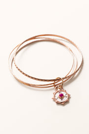 SS24 Nº 008 — Nature’s Origin | Ruby Compass Coin · Bangle Stack