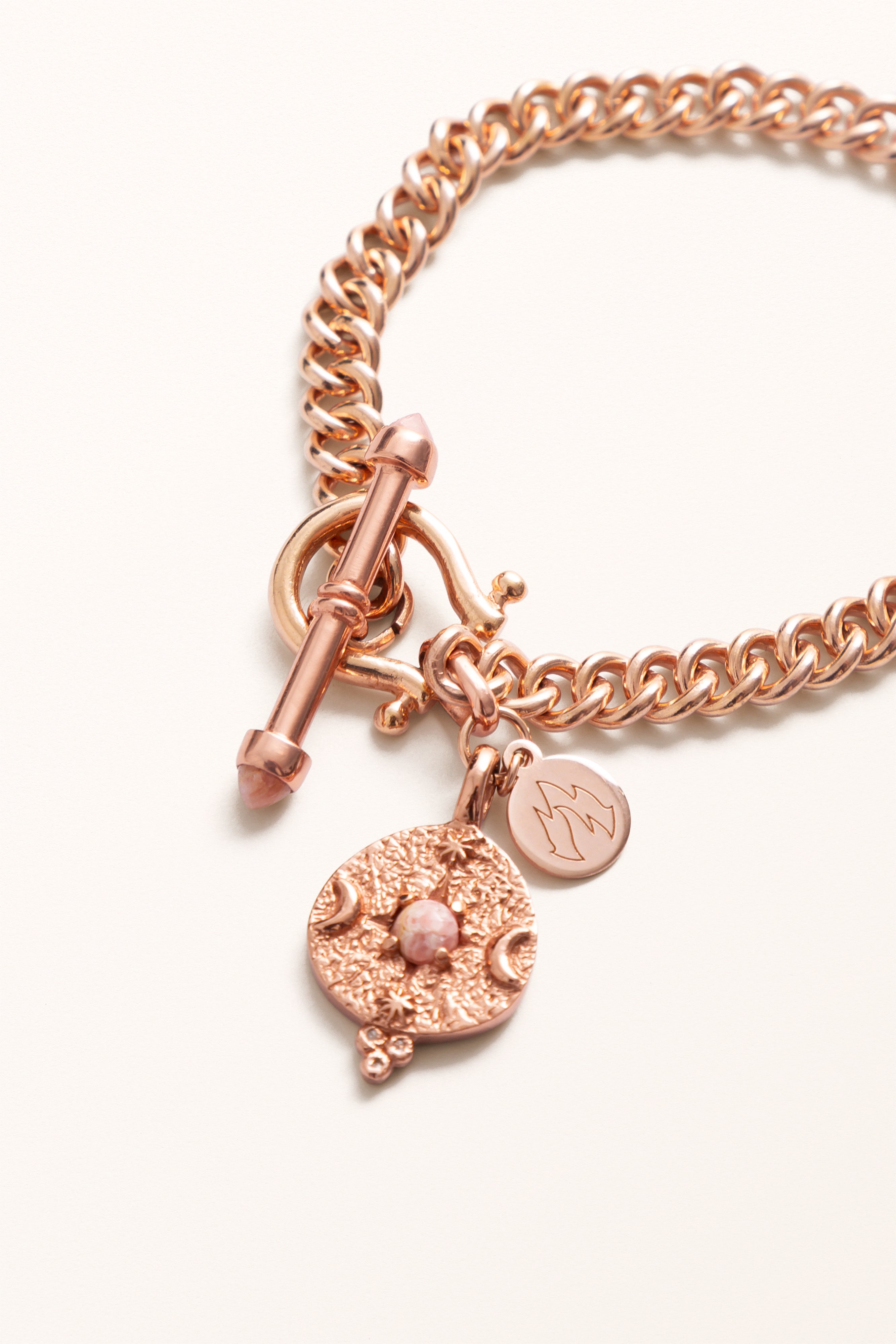 Handcrafted gemstone bracelet with intricate beadwork.