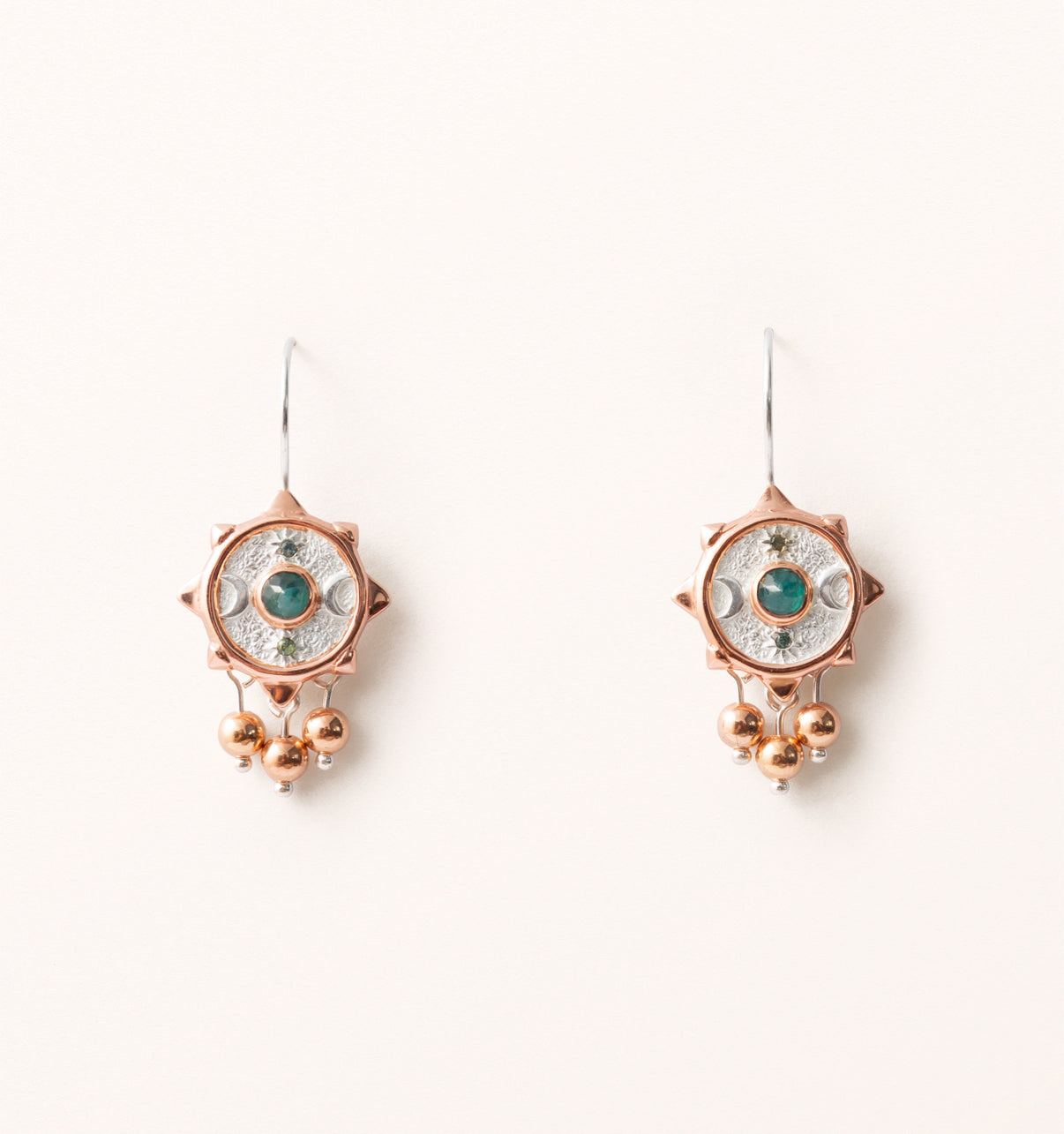 SS24 Nº 003 — Nature's Origin | Grandidierite Compass Coin · Earrings