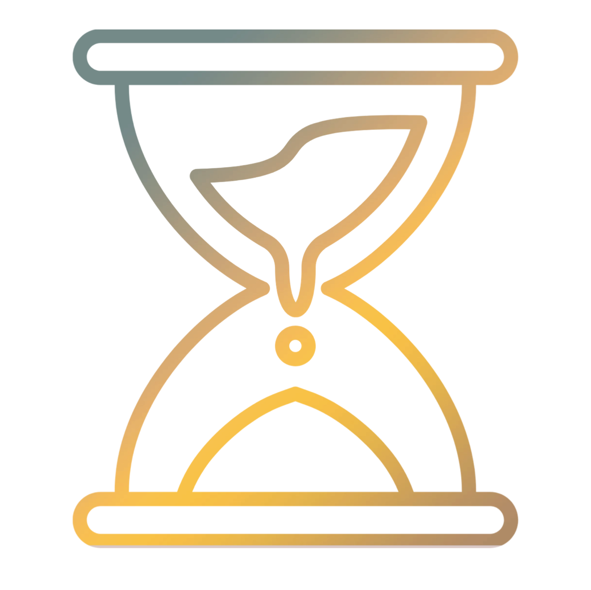 Hourglass icon symbolising discipline and balance