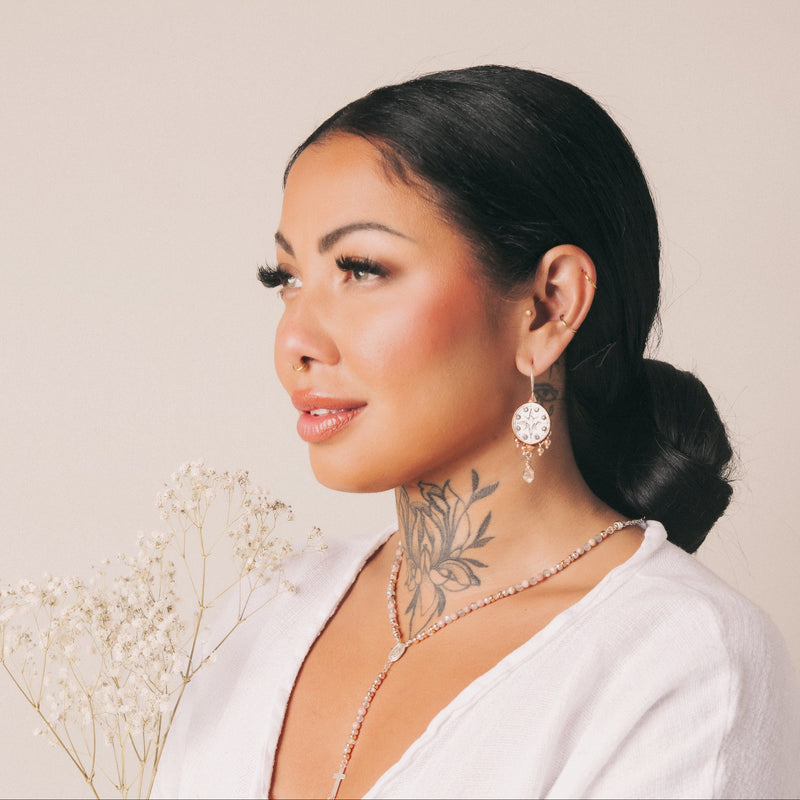 Statement necklace featuring ethically sourced gemstones.