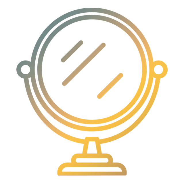 Mirror representing introspection and self-reflection.