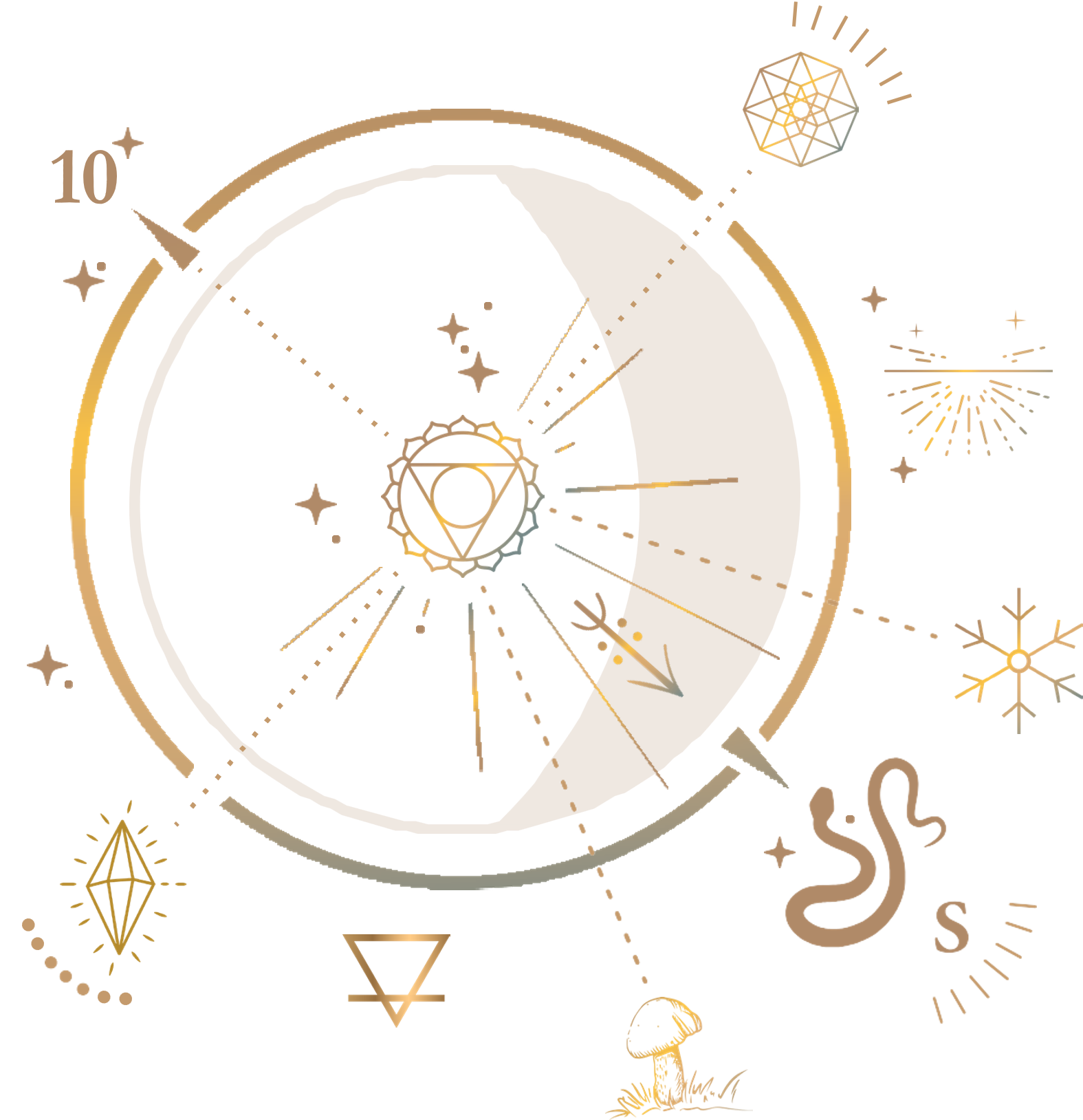 Snake sigil embodying renewal and transformation.