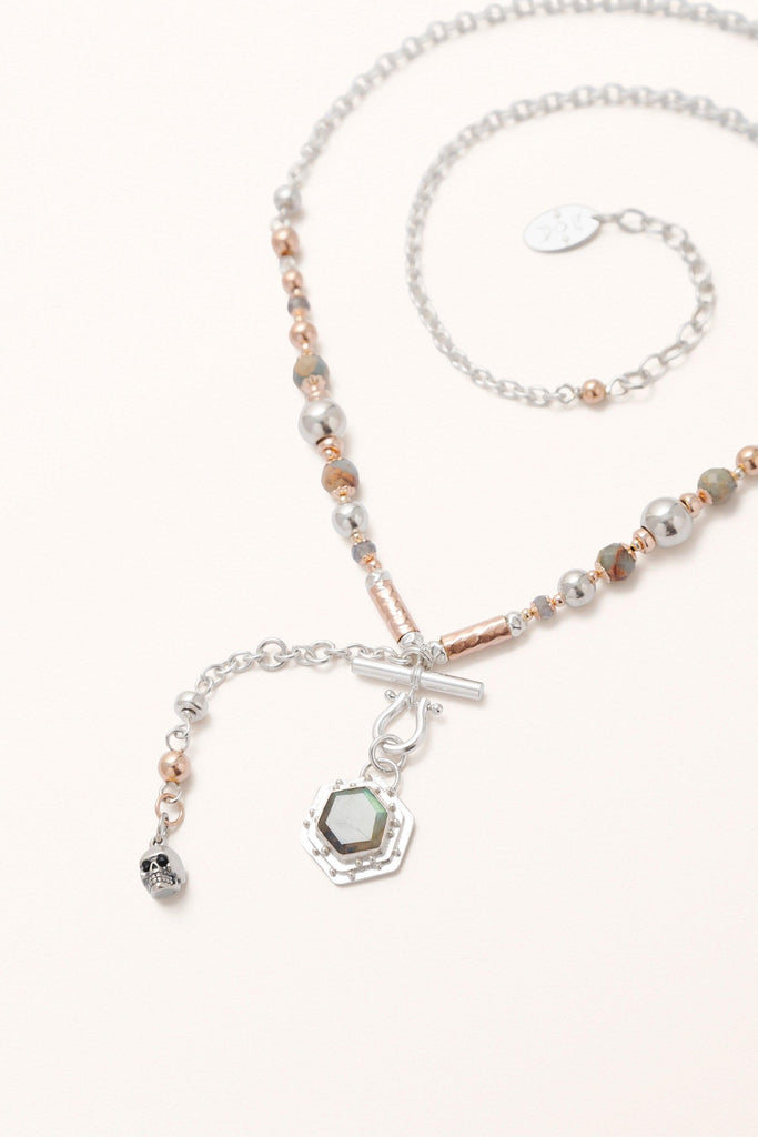 As Above, So Below • Labradorite & Snakeskin Jasper Necklace - Melana | Jewels for the Journey