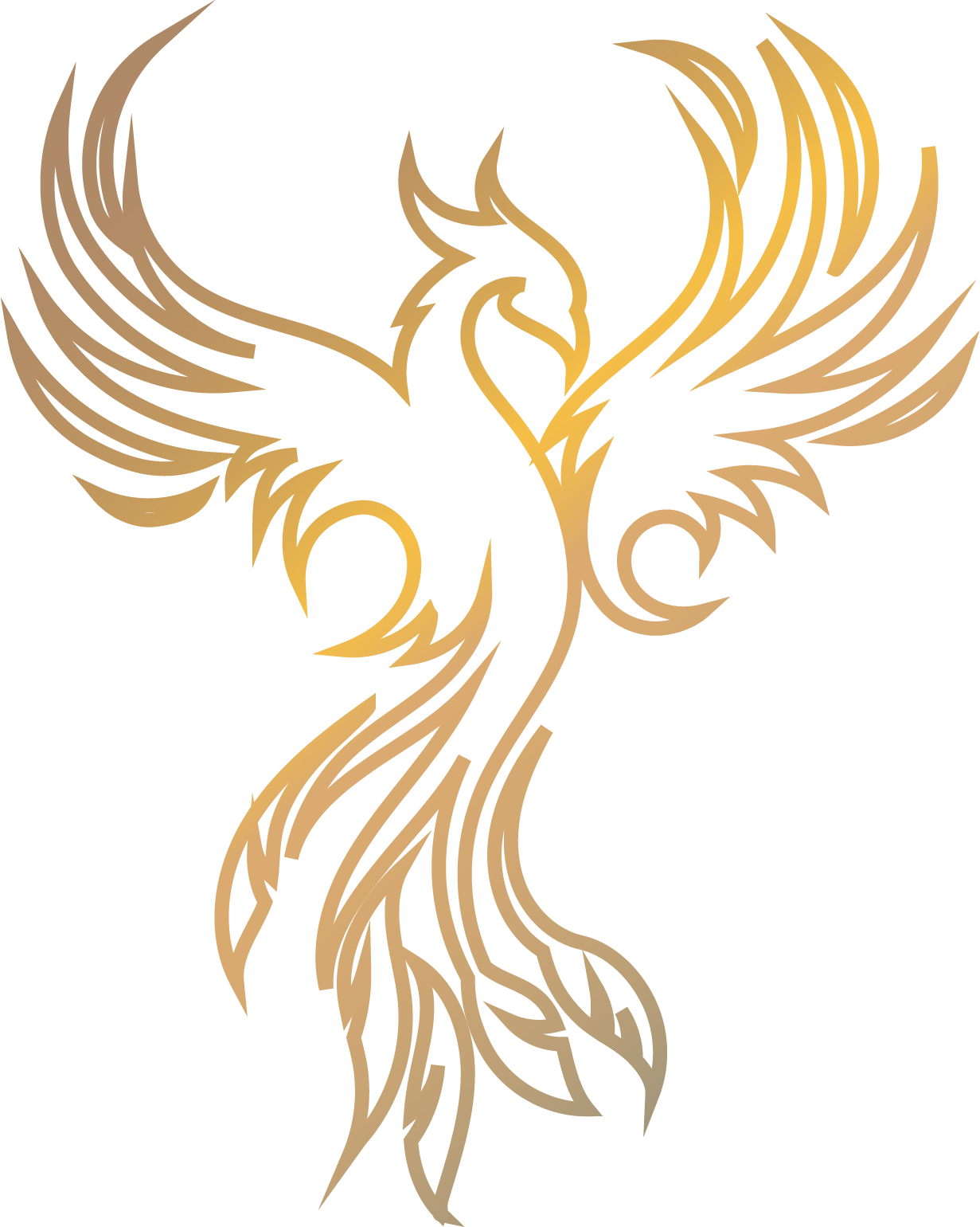Phoenix gradient icon depicting resilience and rebirth.