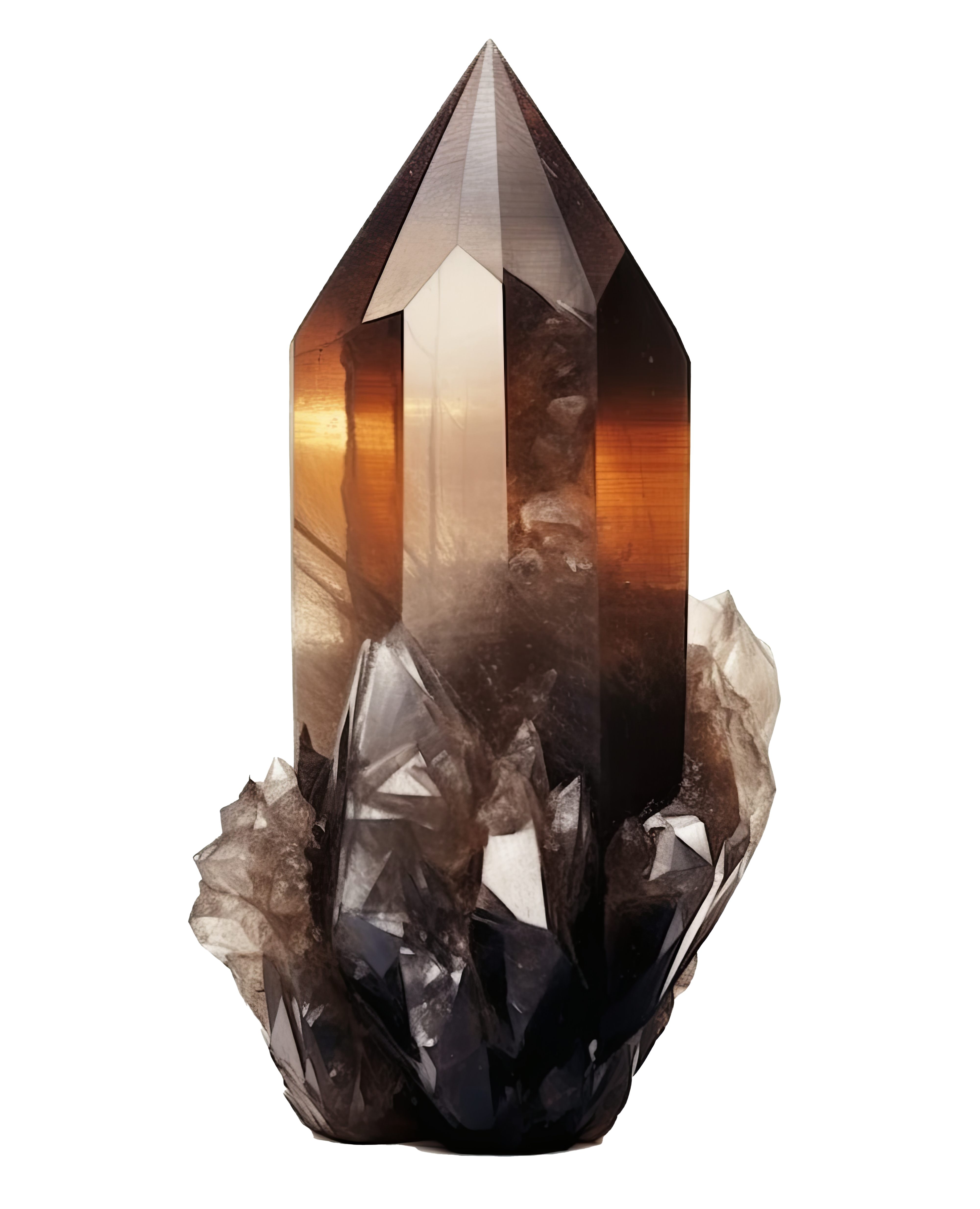 Smoky quartz stone symbolizing grounding and protection.