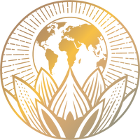 Artistic representation of the Southern Hemisphere and Earth's elements.