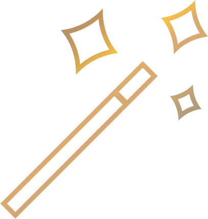 Magic wand icon symbolizing creativity and manifestation.